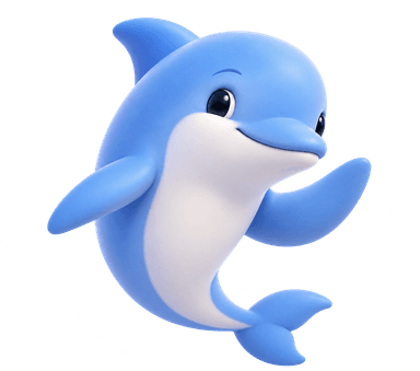 Finn, your friendly dolphin guide